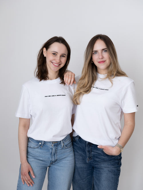 T-Shirt | Pay Me Like a White Man - Weiß